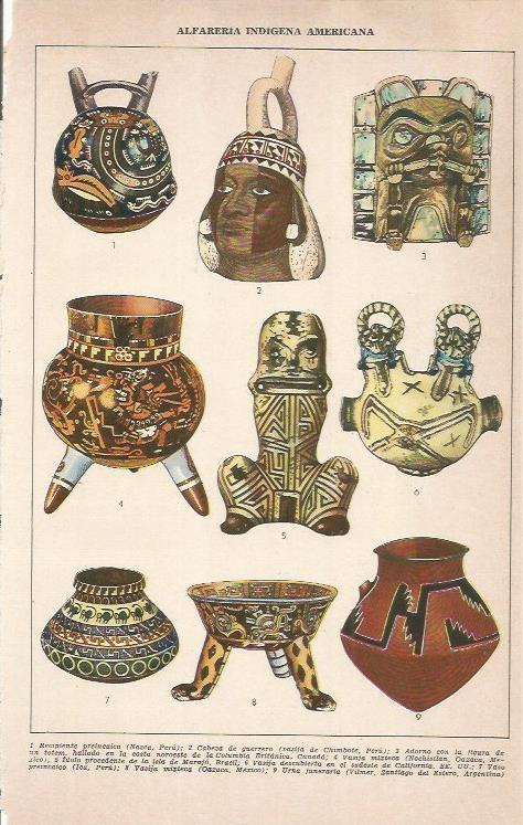 LAMINA 21360: Ceramica indigena de America