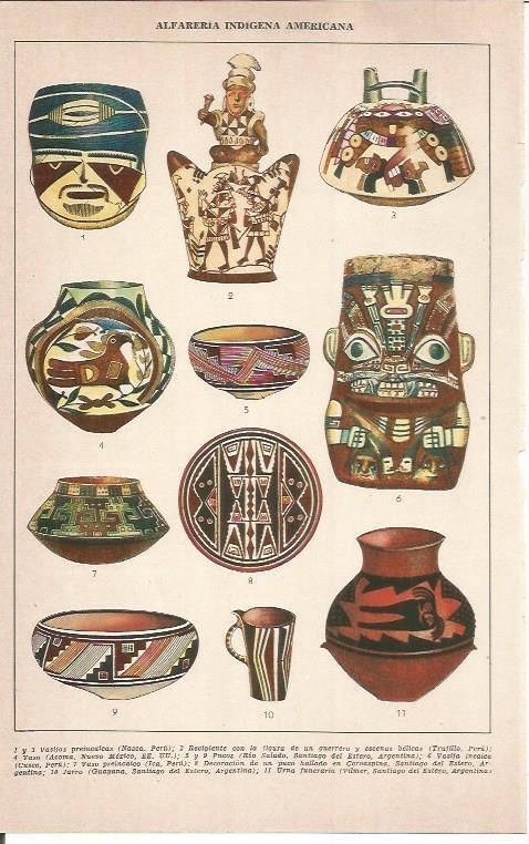 LAMINA 21359: Alfareria indigena de America
