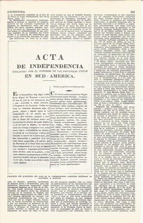 LAMINA 21384: Acta de Independencia de Argentina