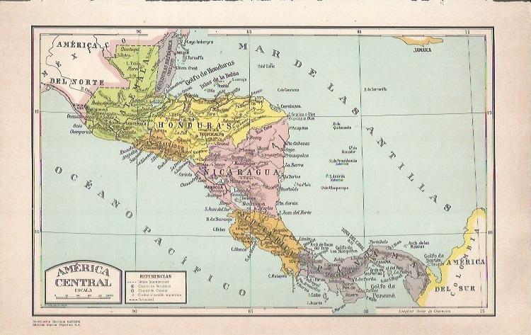 LAMINA 21370: Mapa de America Central