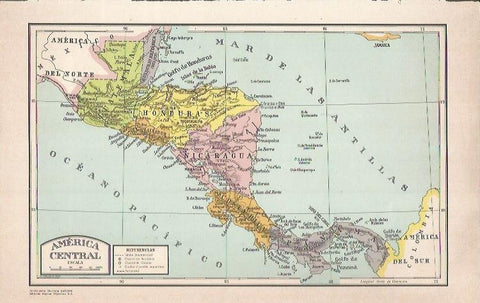 LAMINA 21370: Mapa de America Central