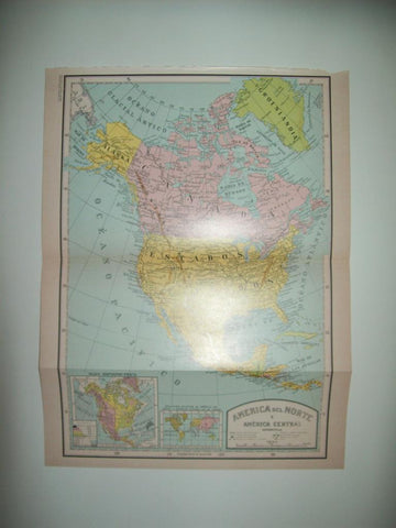 LAMINA 21368: Mapa de America del Norte y Central