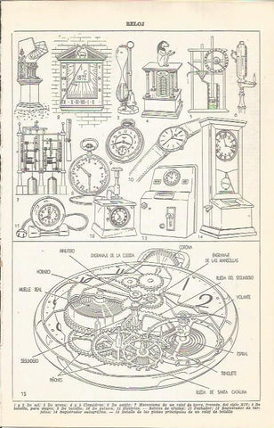 LAMINA 21507: Reloj