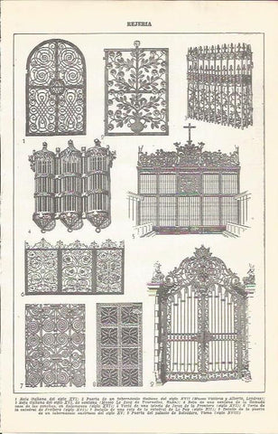 LAMINA 21506: Tipos de rejas