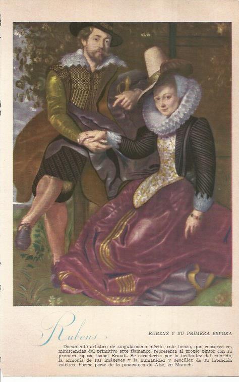 LAMINA 21518: Rubens y su primera esposa, por Rubens