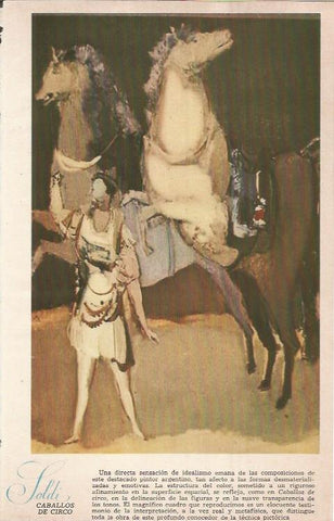 LAMINA 21541: Caballos de circo, por Soldi