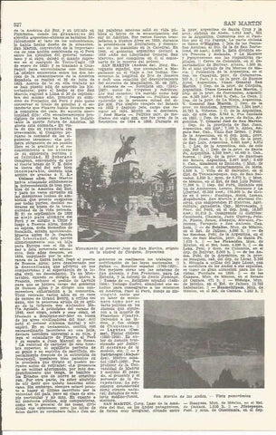 LAMINA 21529: Monumento a Jose de San Martin en Cordoba, Argentina