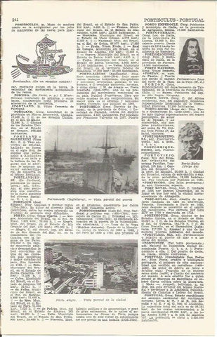 LAMINA 21492: Puerto de Portsmouth, Inglaterra