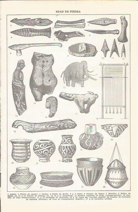 LAMINA 21476: Utensilios de la Prehistoria