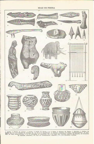 LAMINA 21476: Utensilios de la Prehistoria