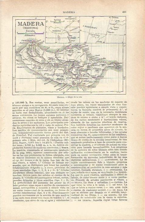 LAMINA 21204: Mapa de la isla de Madeira