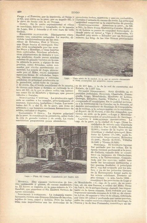 LAMINA 21199: Plaza del Campo en Lugo