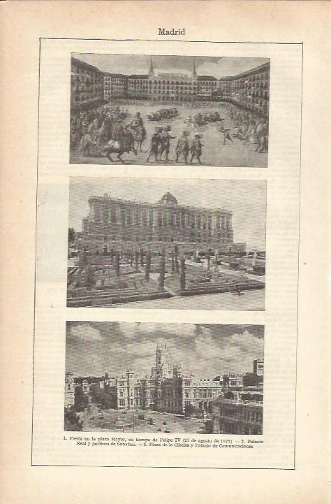 LAMINA 21208: Palacio Real y Plaza de Cibeles en Madrid