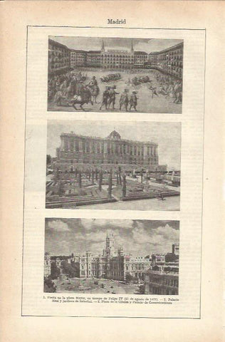 LAMINA 21208: Palacio Real y Plaza de Cibeles en Madrid