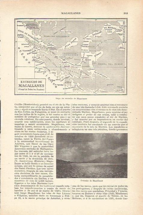 LAMINA 21213: Mapa del estrecho de Magallanes