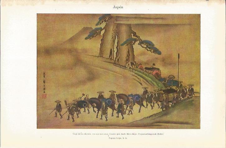 LAMINA 21143: Viaje de un daimio, por Ando Hiro-Shige