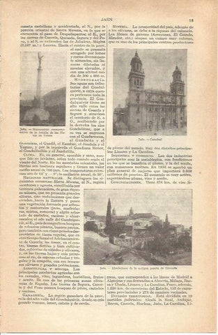 LAMINA 21137: Catedral y Puerta de Granada en Jaen