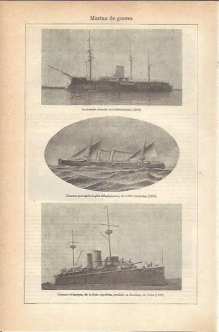 LAMINA 21235: Acorazados de la marina de guerra