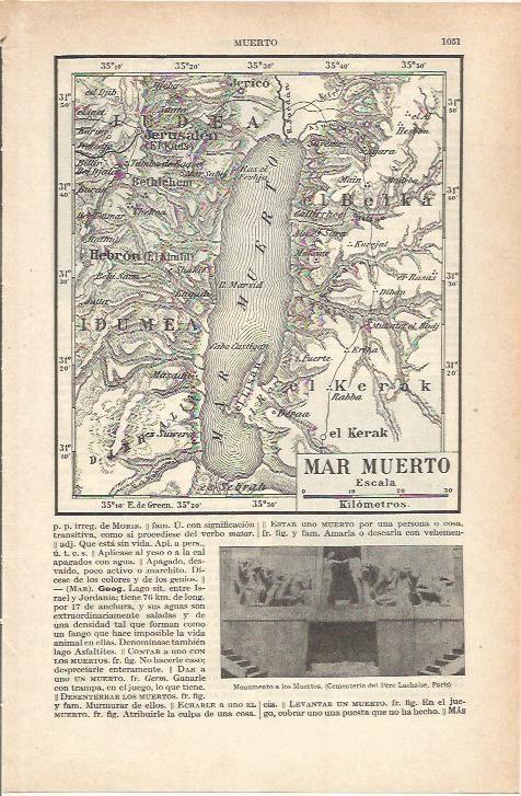 LAMINA 21305: Mapa del Mar Muerto