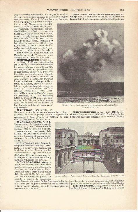 LAMINA 21293: Explosion de la primera bomba atomica inglesa en 1952