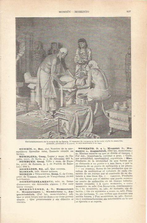 LAMINA 21290: Embalsamamiento de un faraon