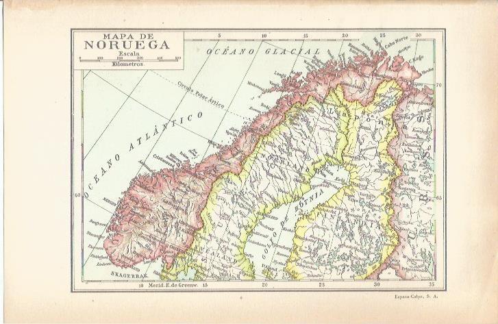 LAMINA 21331: Mapa de Noruega