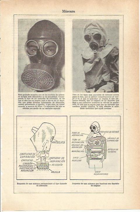 LAMINA 21250: Tipos de mascaras