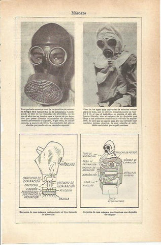 LAMINA 21250: Tipos de mascaras