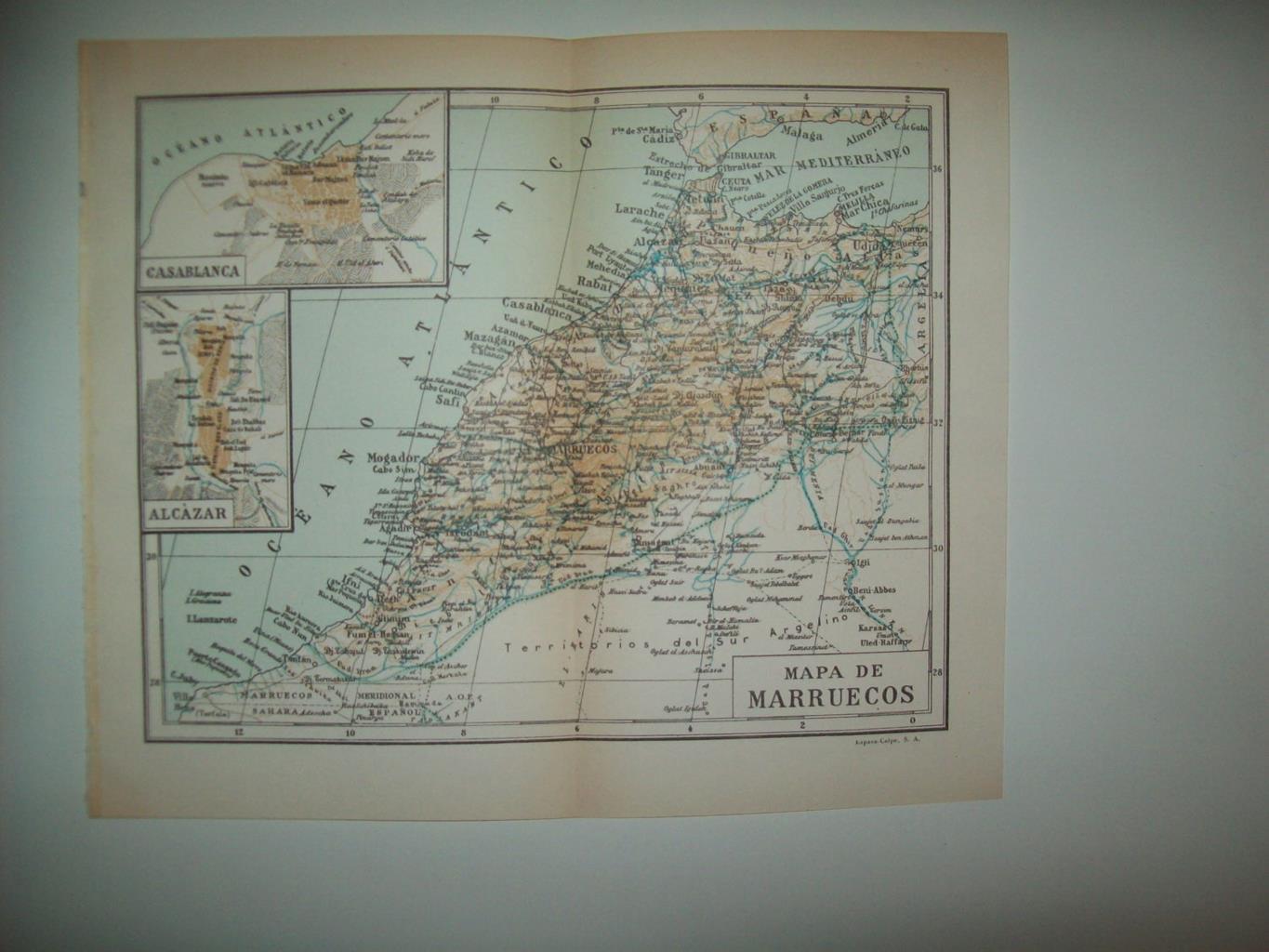 LAMINA 21241: Mapa de Marruecos