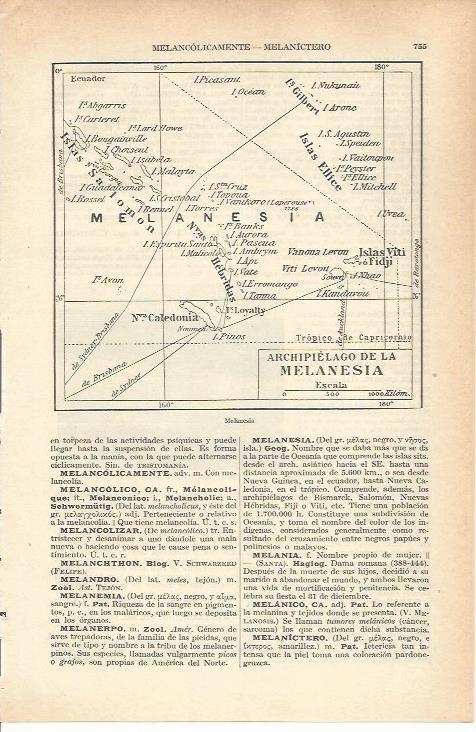 LAMINA 21263: Mapa del Archipielago de la Melanesia 