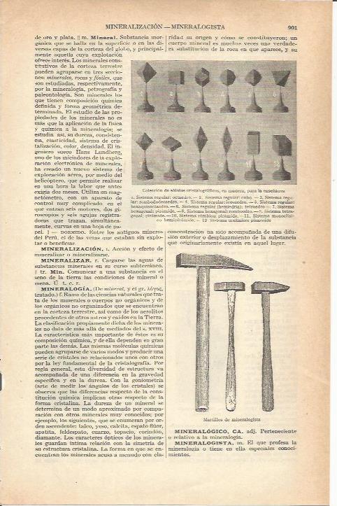 LAMINA 21283: Martillos de mineralogia