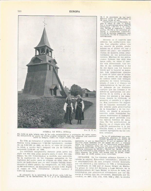 LAMINA 20983: Iglesia de Mora, Suecia