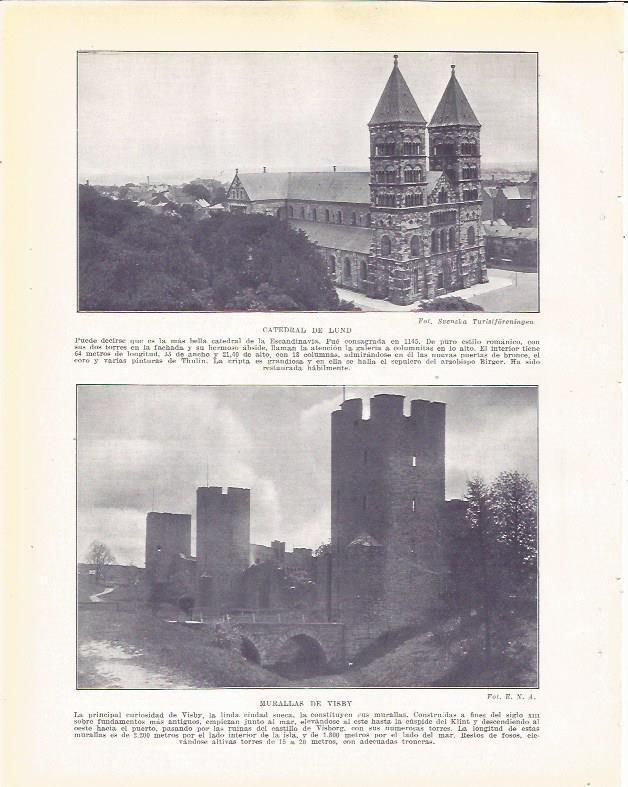 LAMINA 20982: Catedral deLund y Murallas de Visby, Suecia