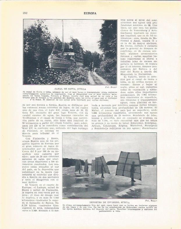 LAMINA 20974: Canal de Gotia y deportes en Suecia