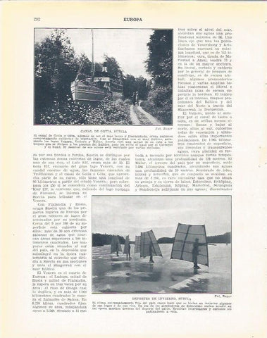 LAMINA 20974: Canal de Gotia y deportes en Suecia