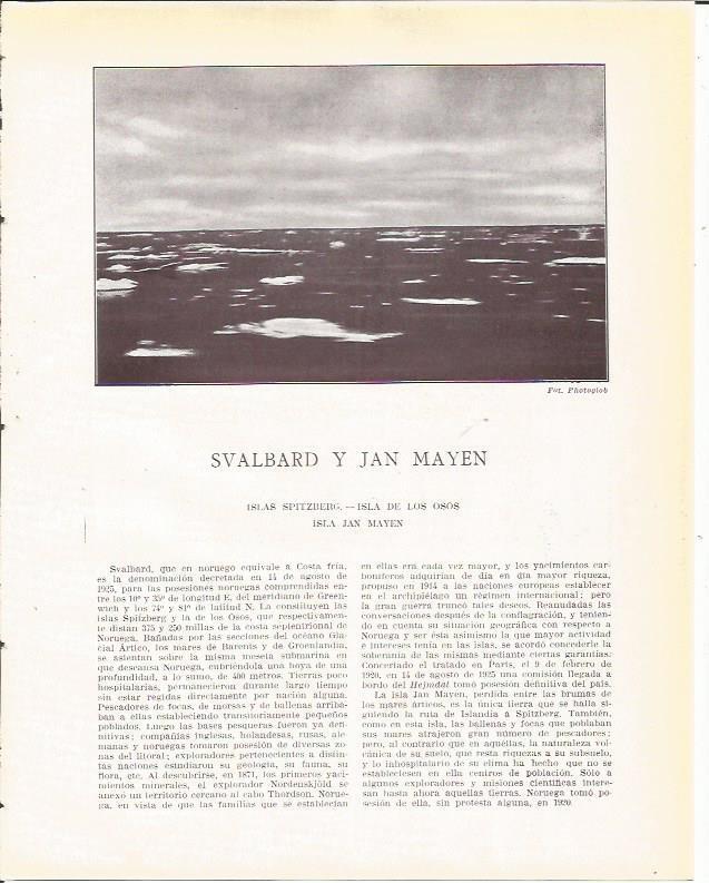 LAMINA 20967: Svalbard y  Jan Mayen