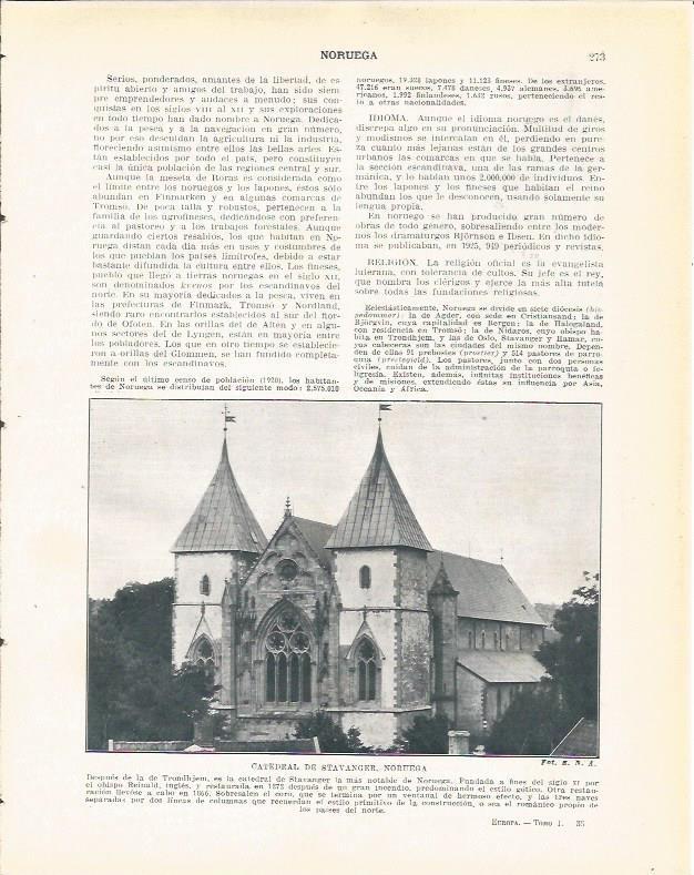 LAMINA 20964: Catedral de Stavanger, Noruega