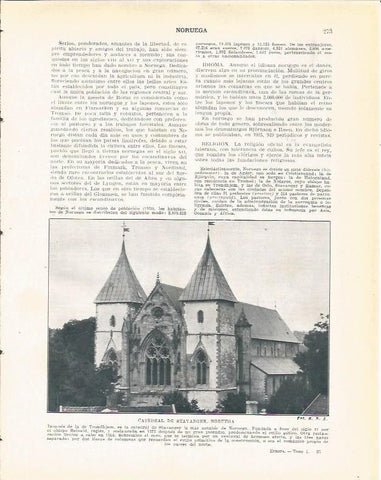 LAMINA 20964: Catedral de Stavanger, Noruega