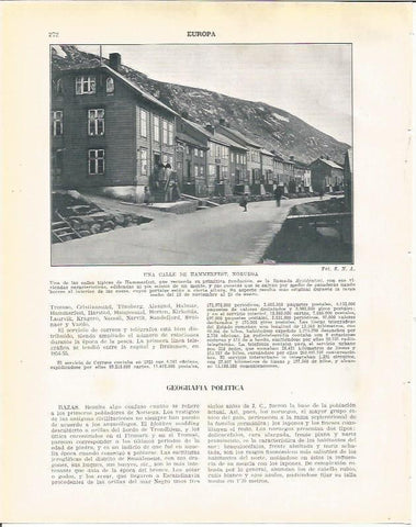 LAMINA 20963: Una calle de Hammerfest, Noruega
