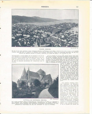 LAMINA 20961: Vista de Bergen, Noruega