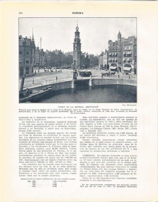 LAMINA 21011: Torre de la Moneda en Amsterdam
