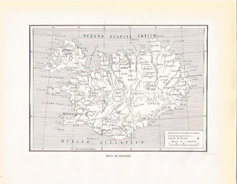 LAMINA 20999: Mapa de Islandia