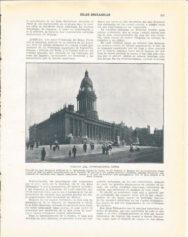 LAMINA 20927: Palacio del ayuntamiento de Leeds