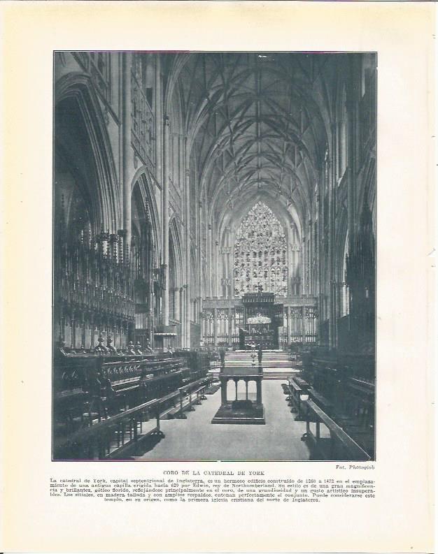 LAMINA 20926: Coro de la Catedral de York