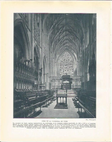 LAMINA 20926: Coro de la Catedral de York