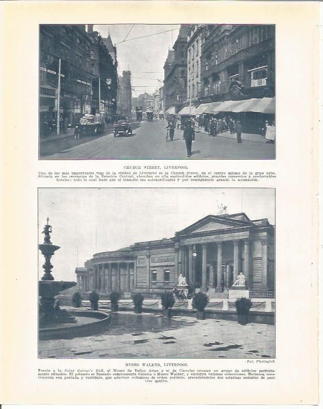LAMINA 20922: Church Street y Museo Walker en Liverpool