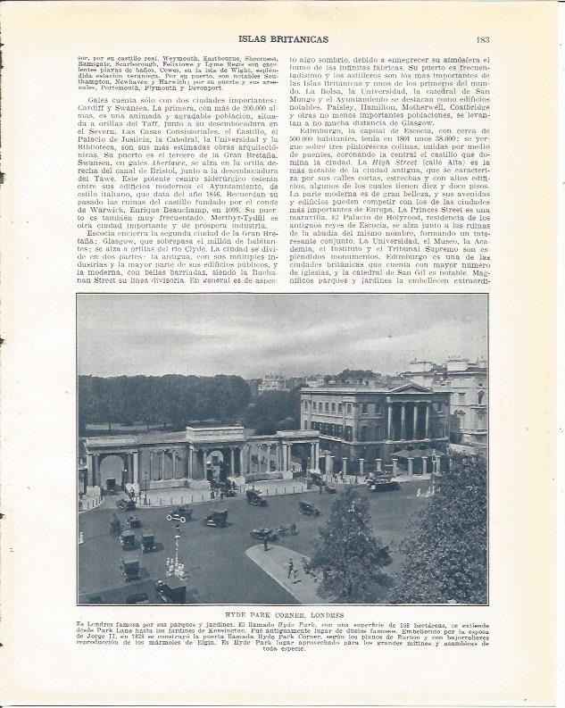 LAMINA 20918: Hyde Park Corner en Londres