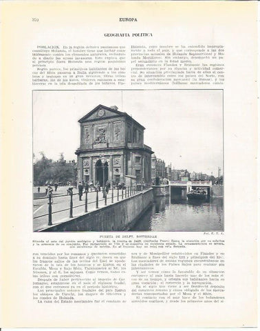 LAMINA 21014: Puerta de Delft en Rotterdam, Holanda