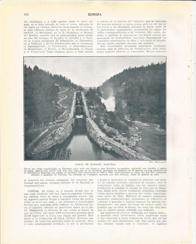 LAMINA 20954: Canal de Bandak, Noruega