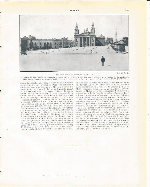 LAMINA 20949: Iglesia de San Publio en Floriana, Malta